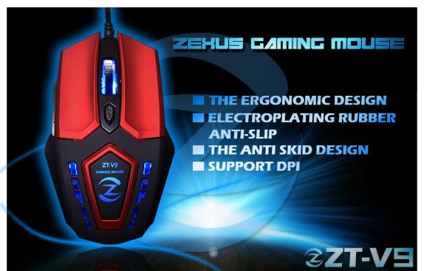 Mouse Gamer zt-v9 6d 2400 dpi